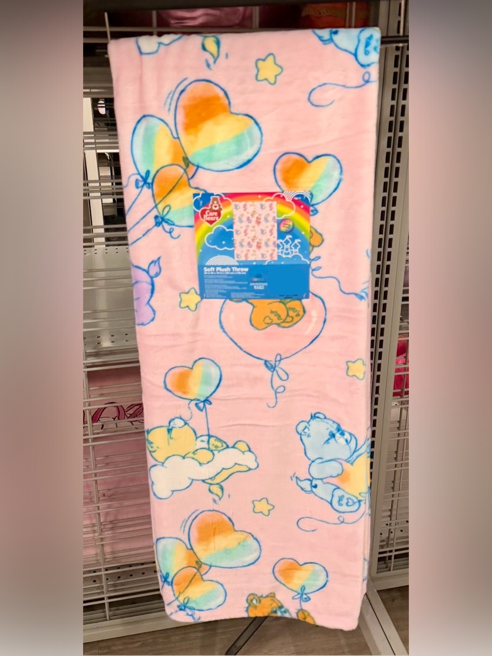 NEW RELEASE care bears plush blanket throw